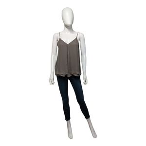 Heather by Bordeaux Dark Taupe Spaghetti Strap Top, S